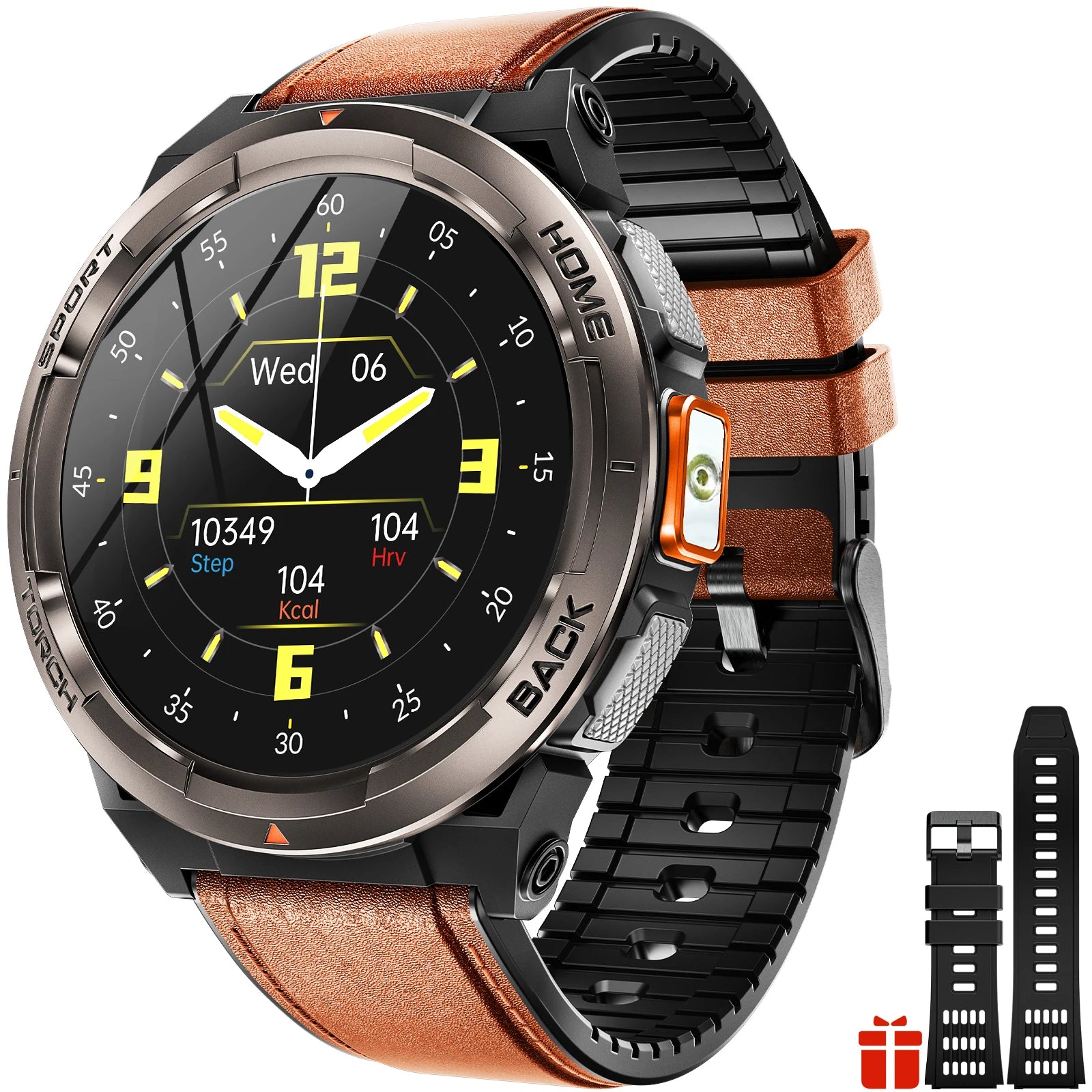 EIGIIS 1.45 Inch Smart Watch KE5 3ATM Waterproof Original Design Sports Watch With Compass And Altitude Barometer LED Flashlight KE5-NB United States S3ad773bfb00d45f4ac1ac0be5f3fab99T Red, White and Blue Products Store